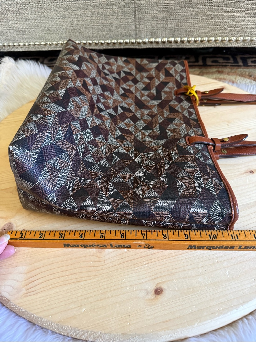 Fossil Geometric Tote Bag with Wristlet - Picture 11 of 11